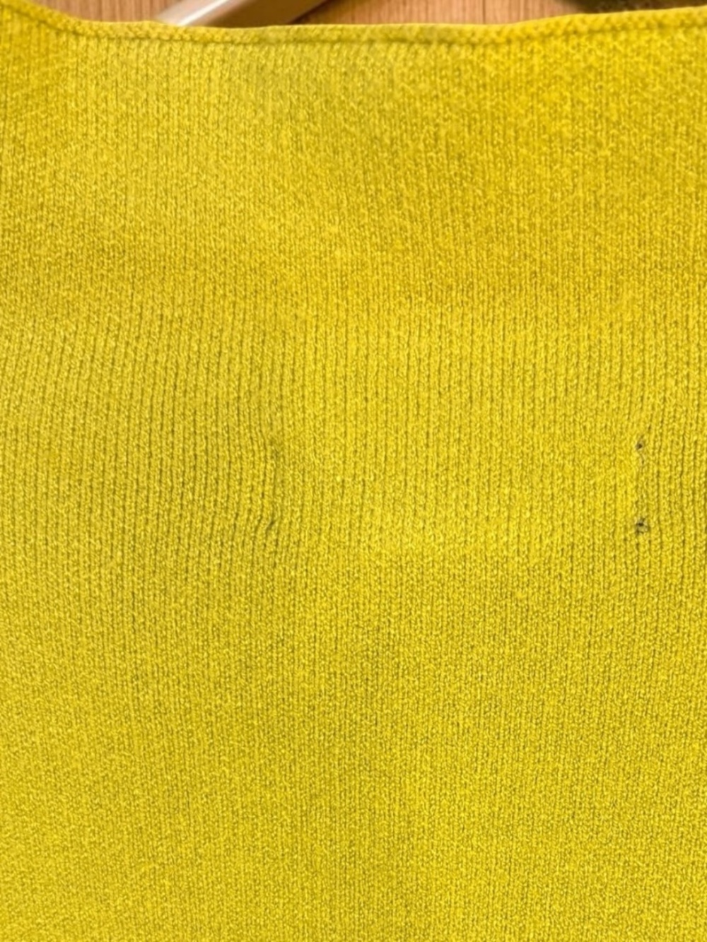 Cynthia Rowley Chevron Mock Neck Knit Sweater Colour block Chartreuse & Grey L - Picture 6 of 10